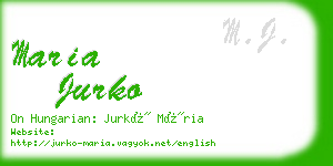 maria jurko business card